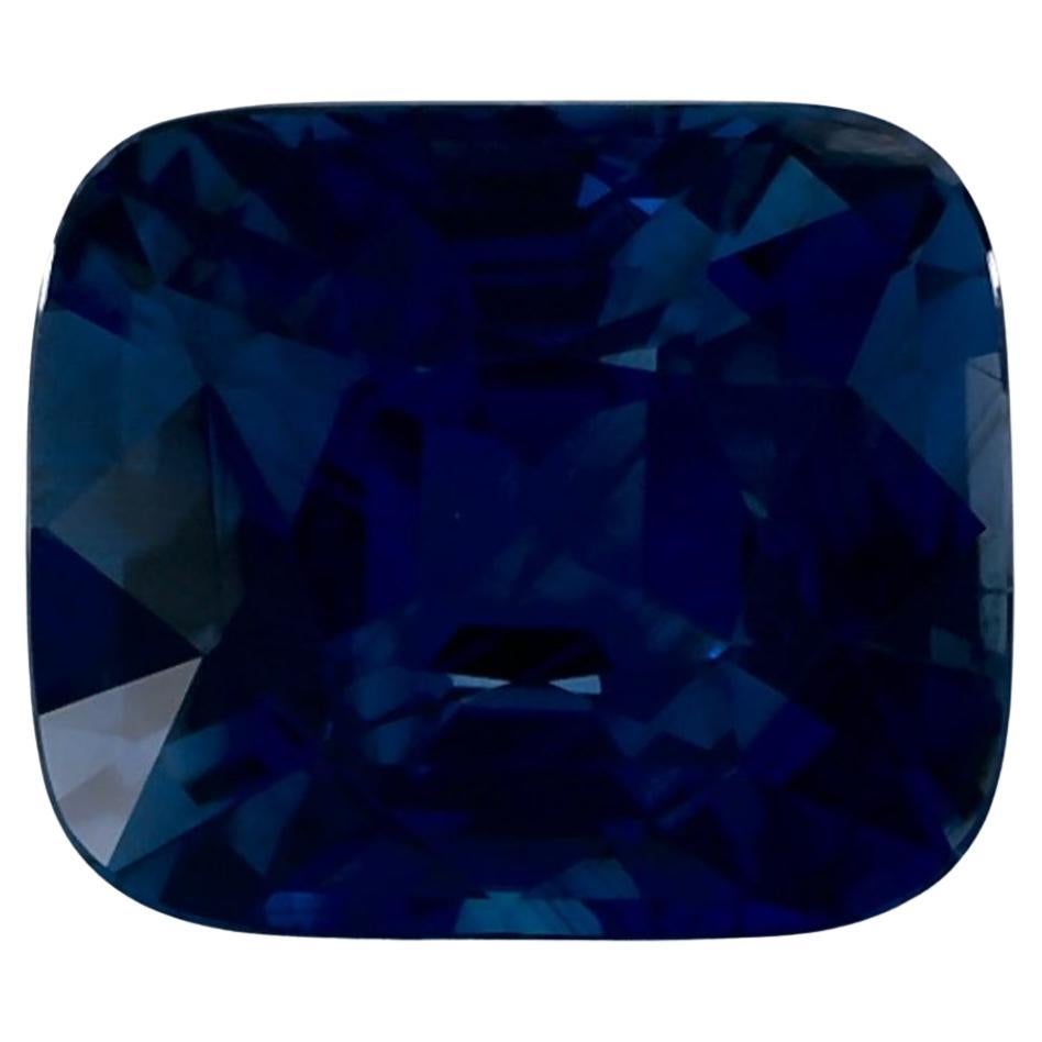 3.80 carati di zaffiro blu a cuscino, gemma sfusa