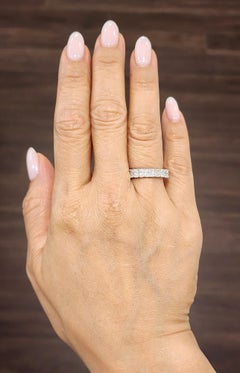 3.80 ct Platinum Radiant Eternity Band with Gap For Sizing
