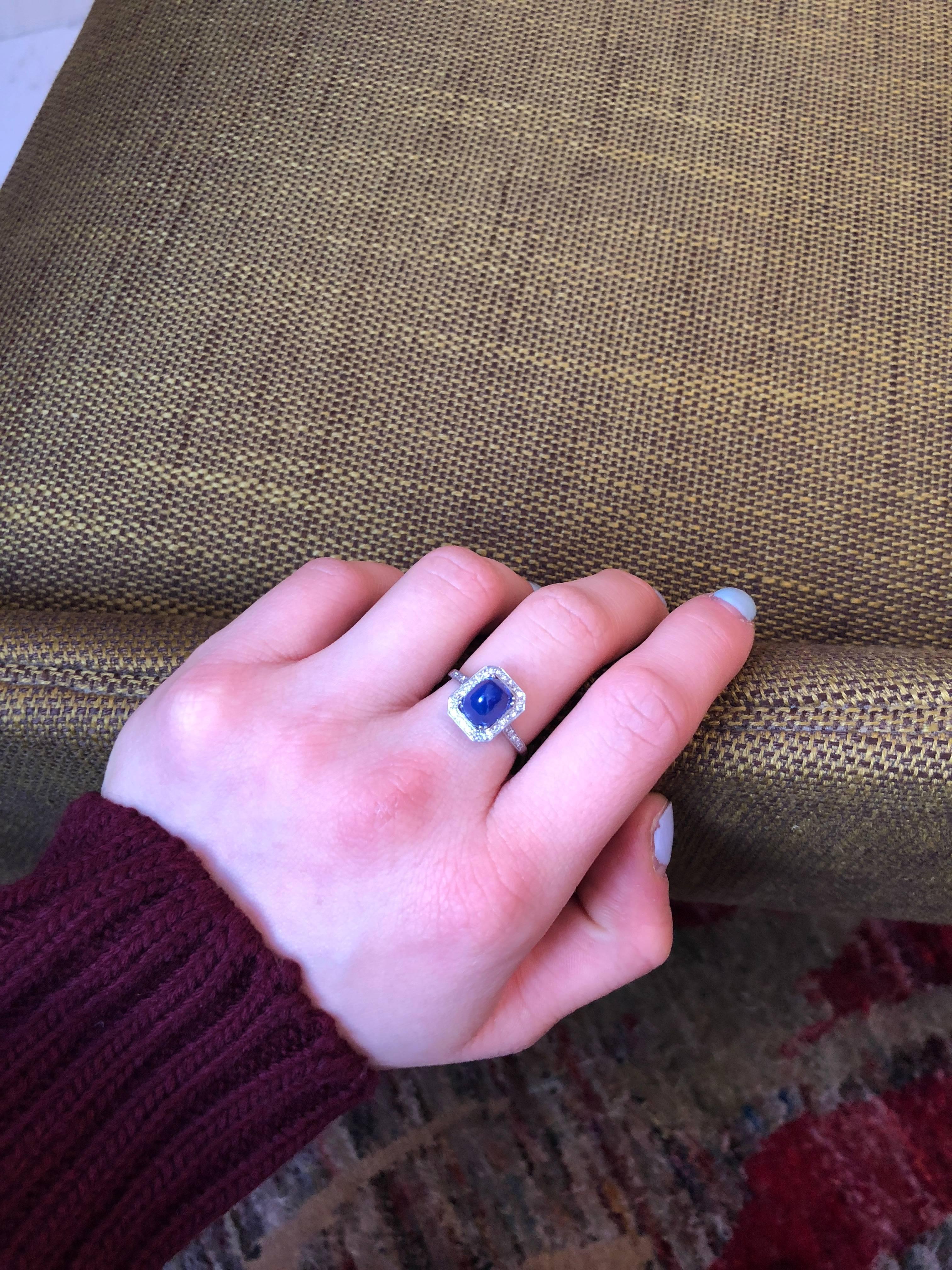 sugarloaf sapphire ring