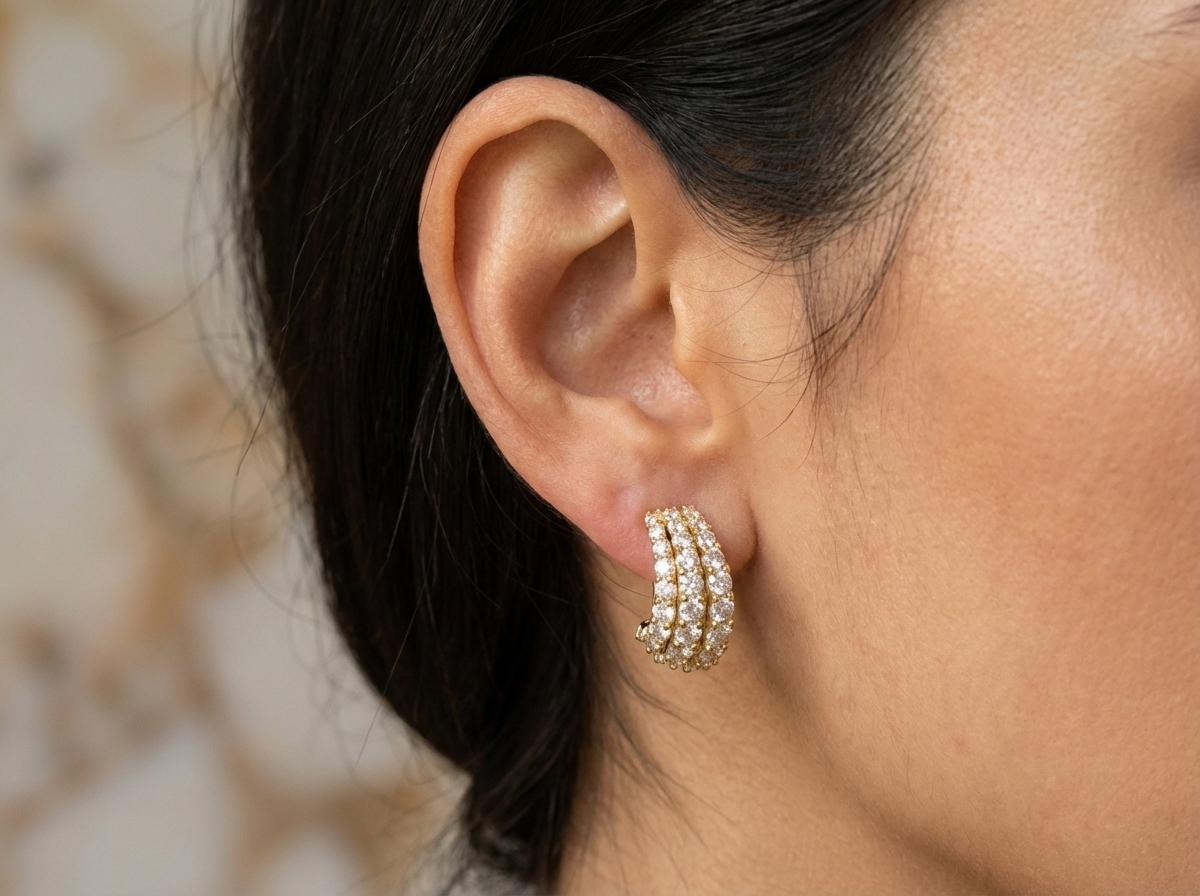 3.80 Ct. Tiffany 
Co. Diamond Earrings in 18K