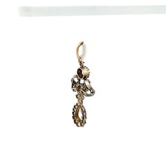 3.80ct Old European & Pear Diamond Platinum and 18K Gold Antique Pendant