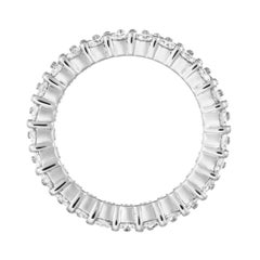 3.80 Carat Conflict Free Diamond Double Row Eternity Wedding Band in 14 Karat