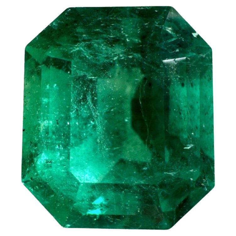 Esmeralda Colombiana Verde Muzo de 3,81 Quilates 10x8,5 - Talla Esmeralda Genuina