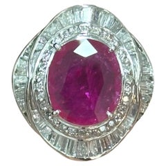 3.81 Carat Mozambique Ruby Ring (Heat)