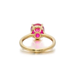 3,81 Carati Ovale Statement Ruby Red 14K White Gold Everyday Royalty Signature