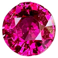 3.81 Carats Hot Pink Garnet Stone Round Cut Natural Tanzanian Gemstone
