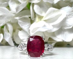 3.81 CTS Ruby Cushion Ring