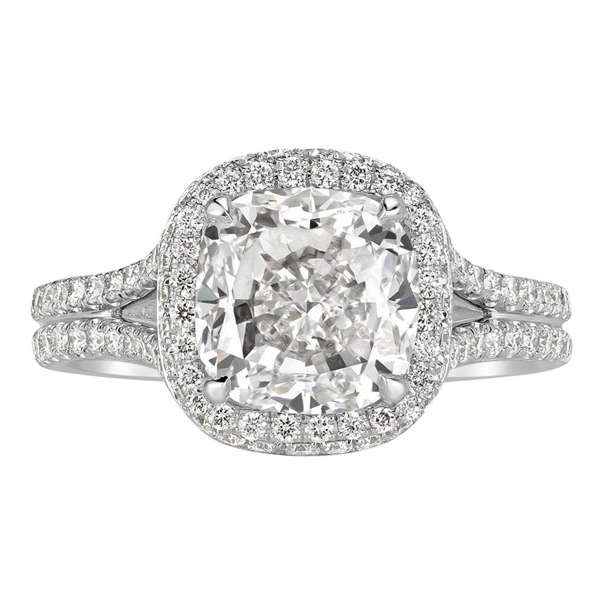 3.81ct Cushion Cut Diamond Engagement Ring