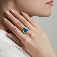 3.82 Carat Opal Diamond 18 Karat Gold Ring