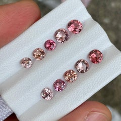 3.82 carats 10 Piece Multi Color Brilliant Spinel Gems Lot Round Cut from Burma