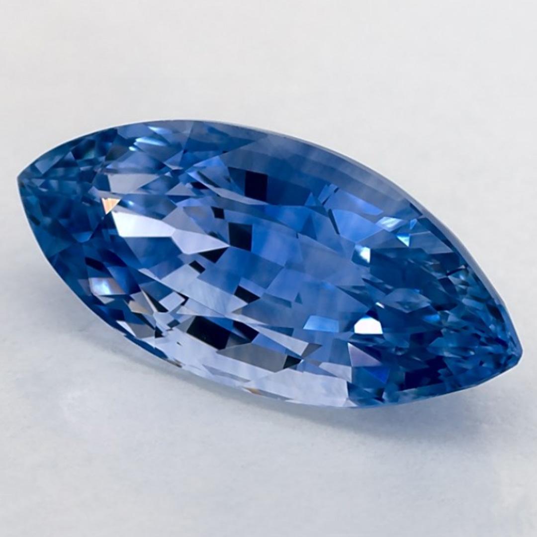 3.82 Ct Blue Sapphire Marquise Loose Gemstone (Marquiseschliff) im Angebot