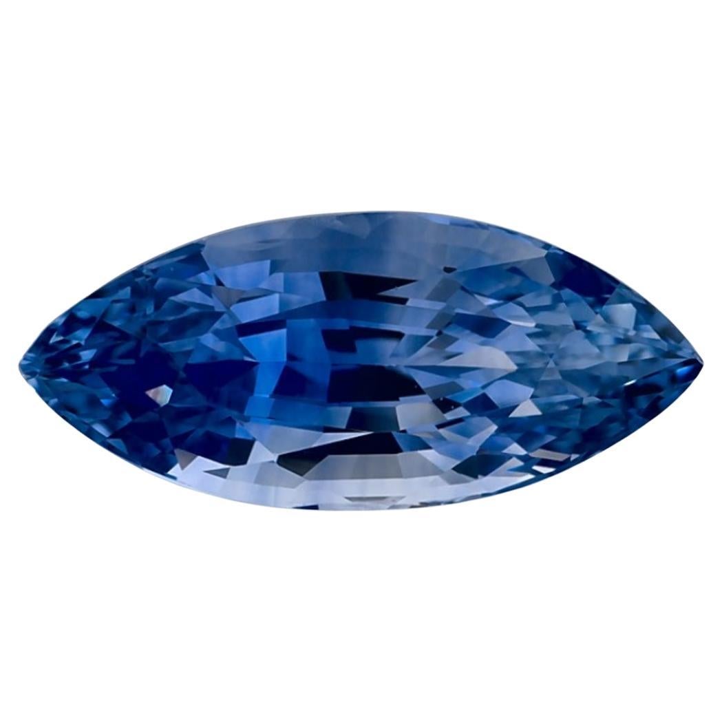 3.82 Ct Blue Sapphire Marquise Loose Gemstone