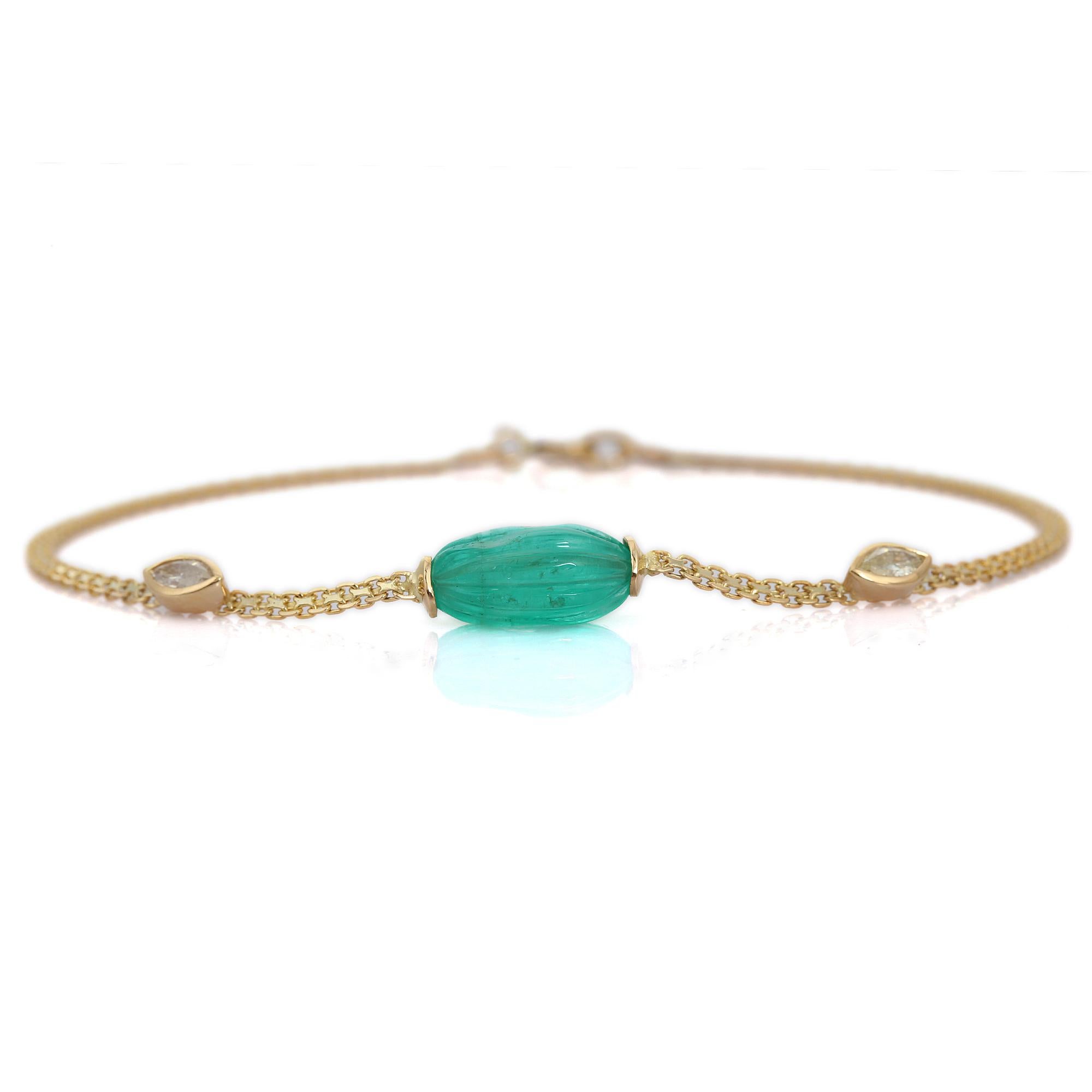 dainty emerald bracelet