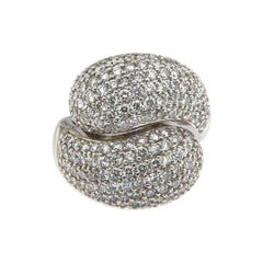 3.82 CTW Pave Diamond Bypass Ring in 18K