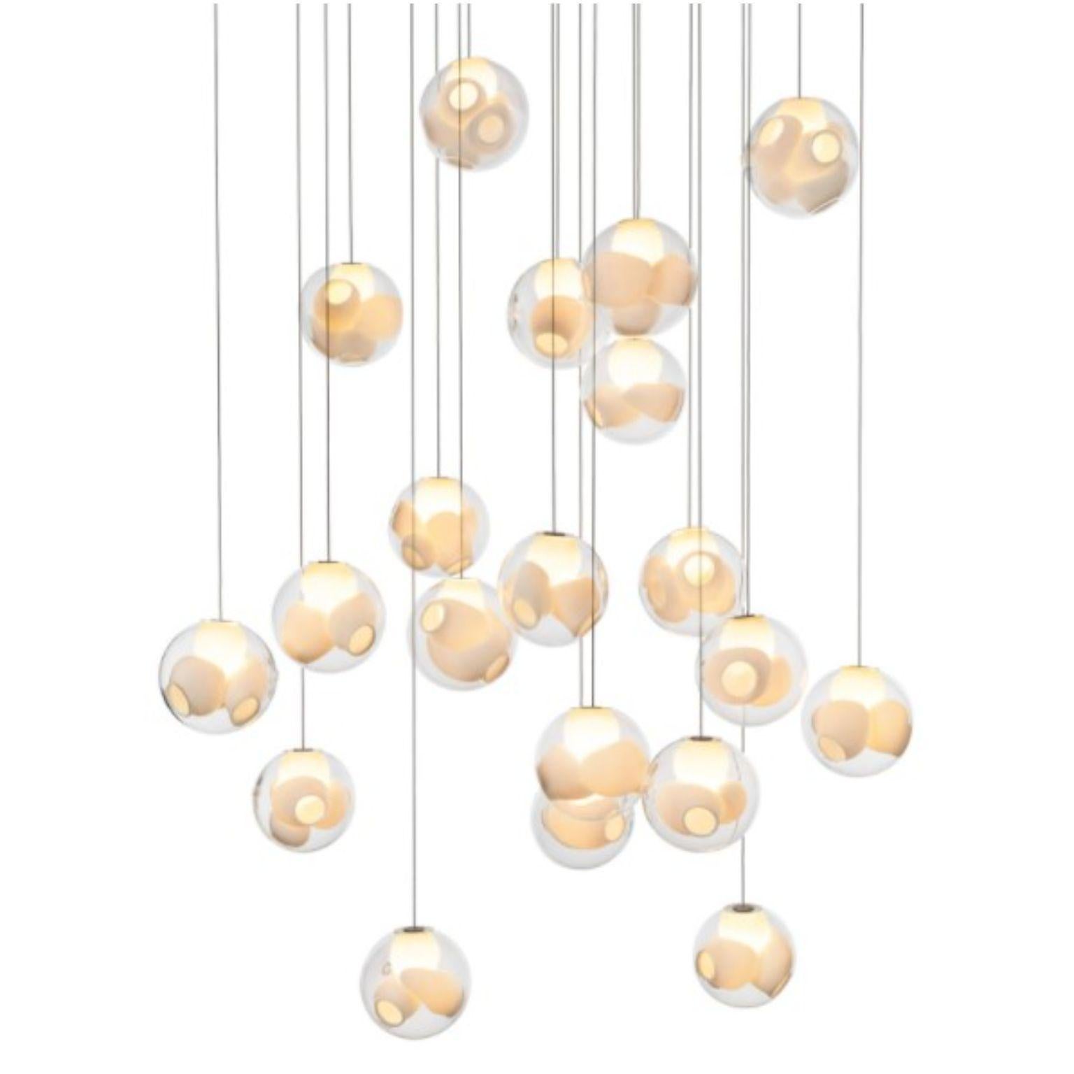 38.20 Pendant by Bocci
Dimensions: D132 x W44.4 x H300 cm
Materials: white powder coated rectangular canopy
Weight: 70 kg
Also available in different dimensions and models.

All our lamps can be wired according to each country. If sold to the