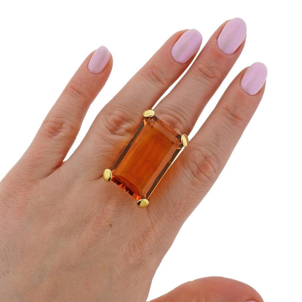 Women's 38.25 Carat Citrine Gold Ring For Sale