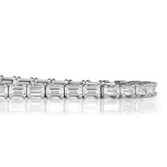 3.82ct Baguette Cut Diamond Tennis Bracelet in 18K White Gold