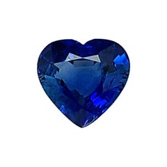 3.83 Carat Heart Shaped Blue Sapphire, Unset Loose Gemstone, GIA Certified