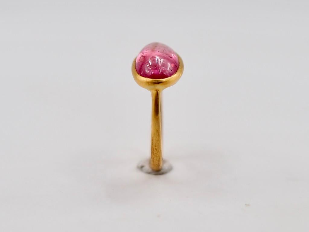pink cabochon ring