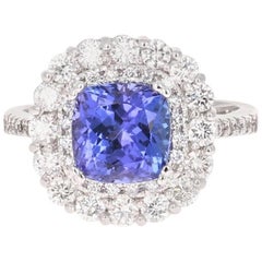 3.83 Carat Tanzanite Diamond Cocktail Ring