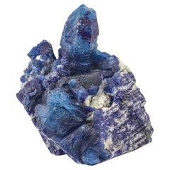 383 Grams Rare Blue Afghanite Crystal On Lazurite With Pyrite From Afghanistan