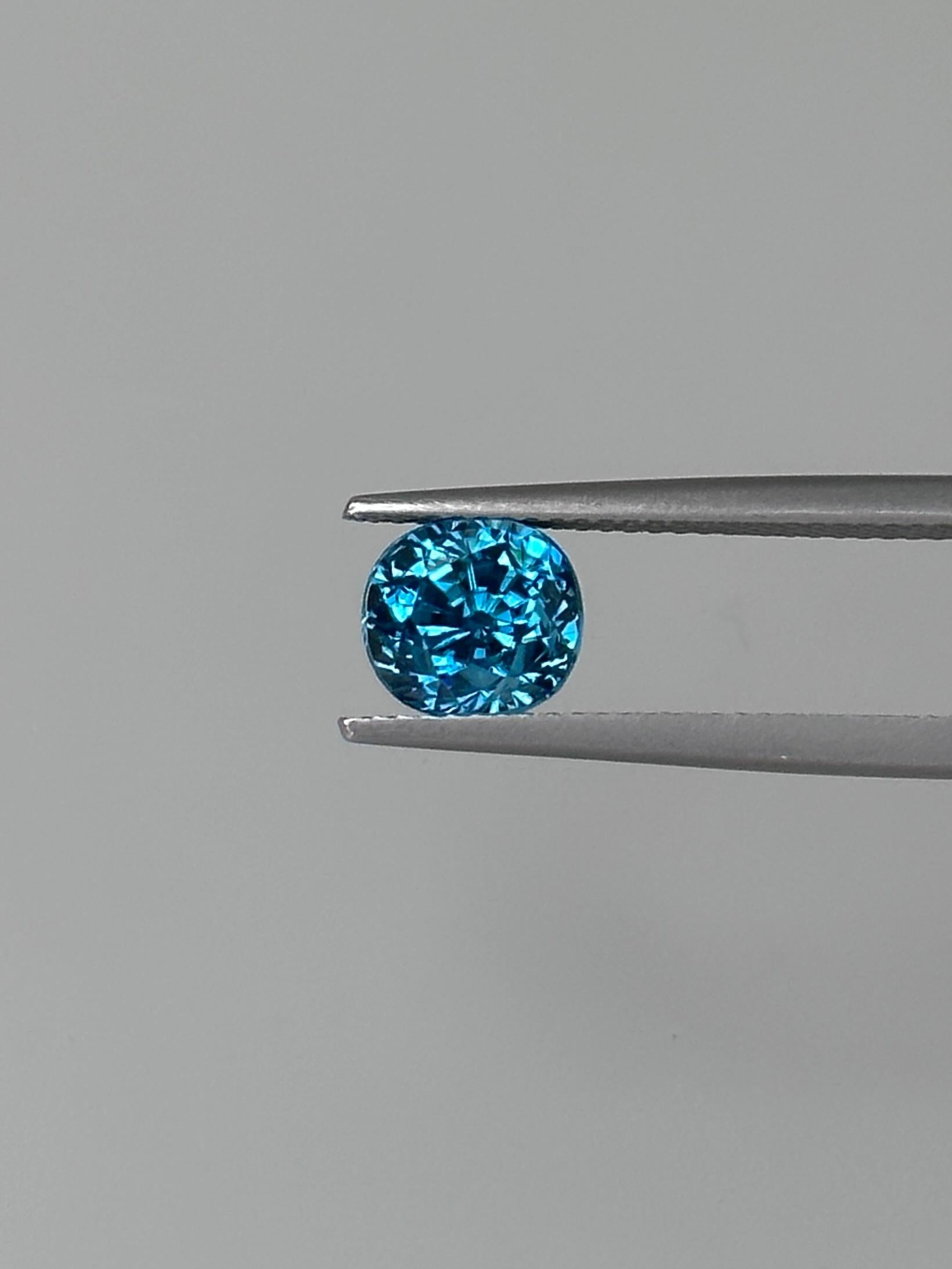 Top quality Ocean Blue Zircon

This 3.84 carat Blue Zircon has an impressive fire and a vivid pure blue color. Giving it the 