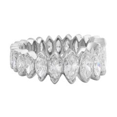 3.84 Carat Platinum Marquise Band