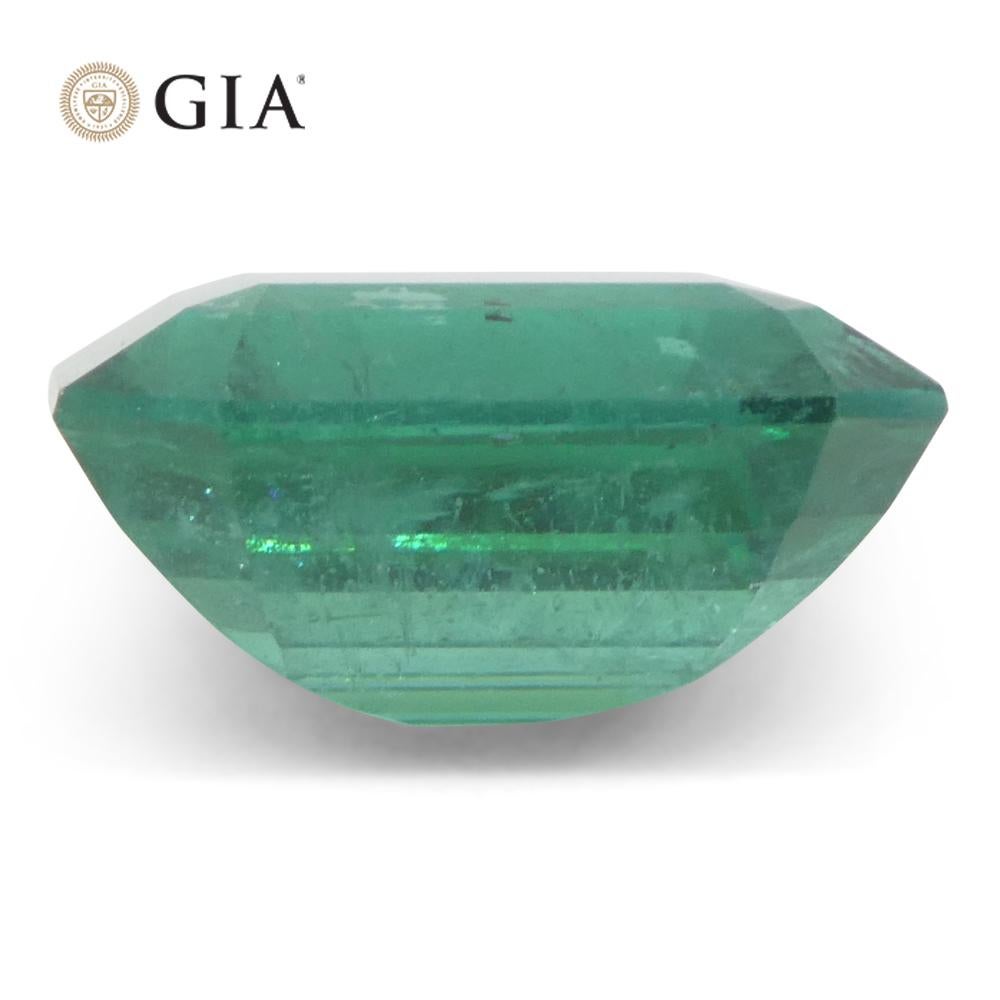 3.84ct Oktagon/Smaragdschliff Grüner Smaragd GIA zertifiziert Sambia (F2) im Angebot 4