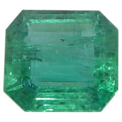 3.84ct Octagonal/Emerald Cut Green Emerald GIA Certified Zambia (F2)