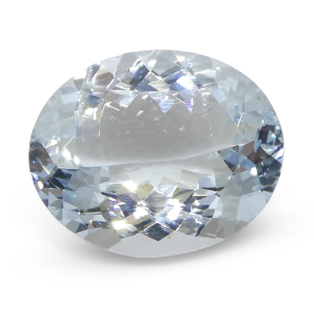 3.84 Karat ovaler blauer Aquamarin aus Brasilien, unerhitzt für Damen oder Herren im Angebot