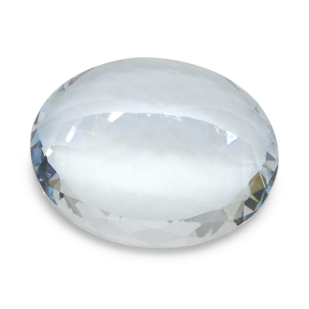 3.84 Karat ovaler blauer Aquamarin aus Brasilien, unerhitzt im Angebot 4