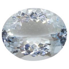Aguamarina azul ovalada de Brasil sin calentar de 3.84 ct