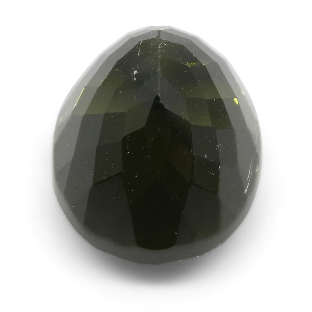 3.84ct Oval Olive Green Tourmaline For Sale 4