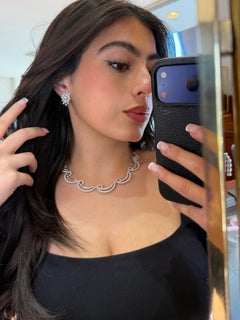 3.85 Carat Diamond Cluster Earrings Pear Marquise Oval Round 18K White Gold