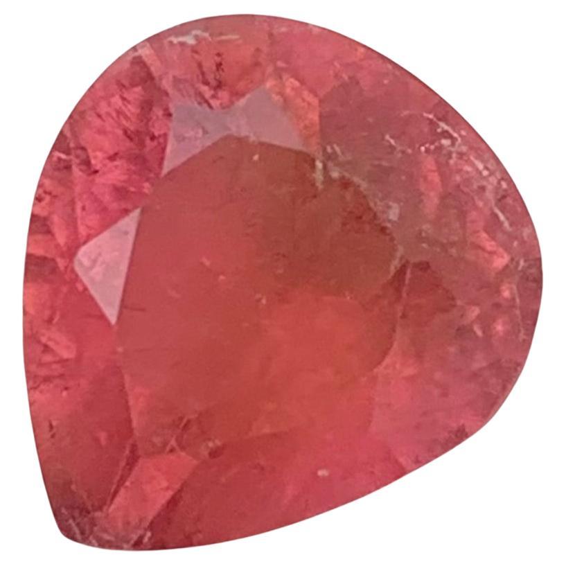 3.85 Carat Lovely Loose Rubellite Tourmaline Pear Shape Gem From Afghanistan  For Sale