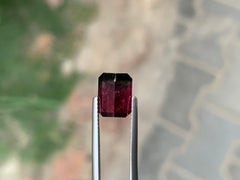 3.85 Carat Natural Loose Bi Colour Tourmaline Emerald Shape Gemstone
