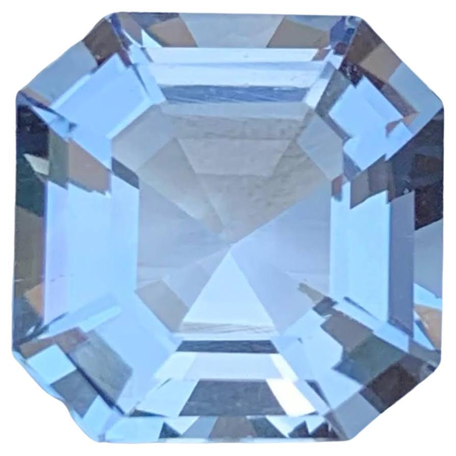 3,85 Karat natürlicher loser blauer Goshenit Aquamarin Asscher-Schliff Pakistan Edelstein