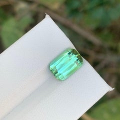 3.85 Carati di tormalina blu verde sciolta naturale con taglio a cuscino