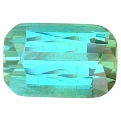 3.85 Carati di tormalina blu verde sciolta naturale con taglio a cuscino