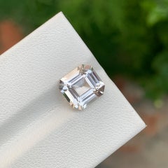 3.85 Carat Natural Loose Golden Topaz Asscher Shape Gem For Ring