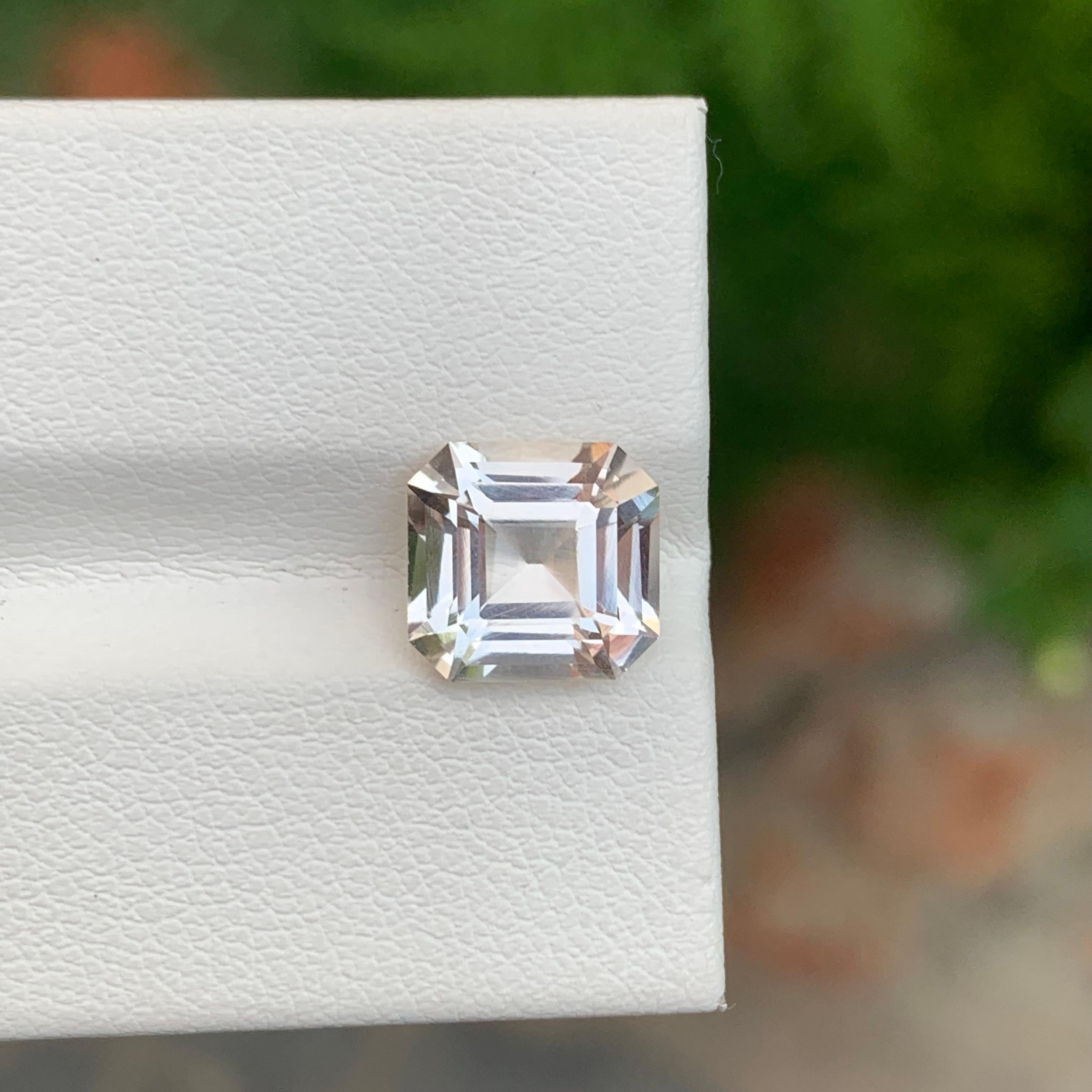 3,85 Karat natürlicher loser Goldtopas Asscher Form Edelstein für Ring (Arts and Crafts) im Angebot