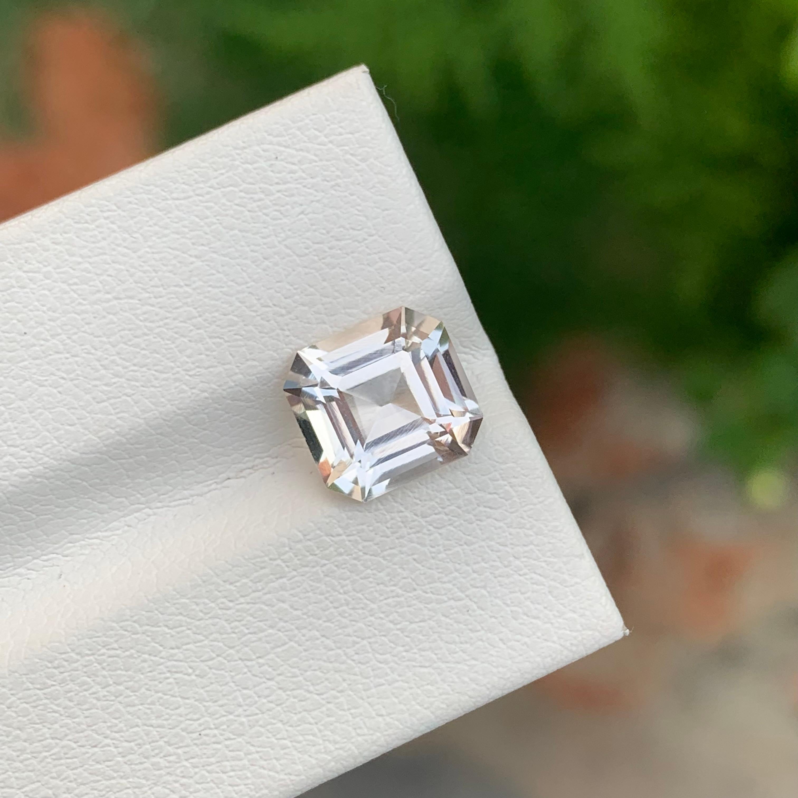 3,85 Karat natürlicher loser Goldtopas Asscher Form Edelstein für Ring (Asscher-Schliff) im Angebot