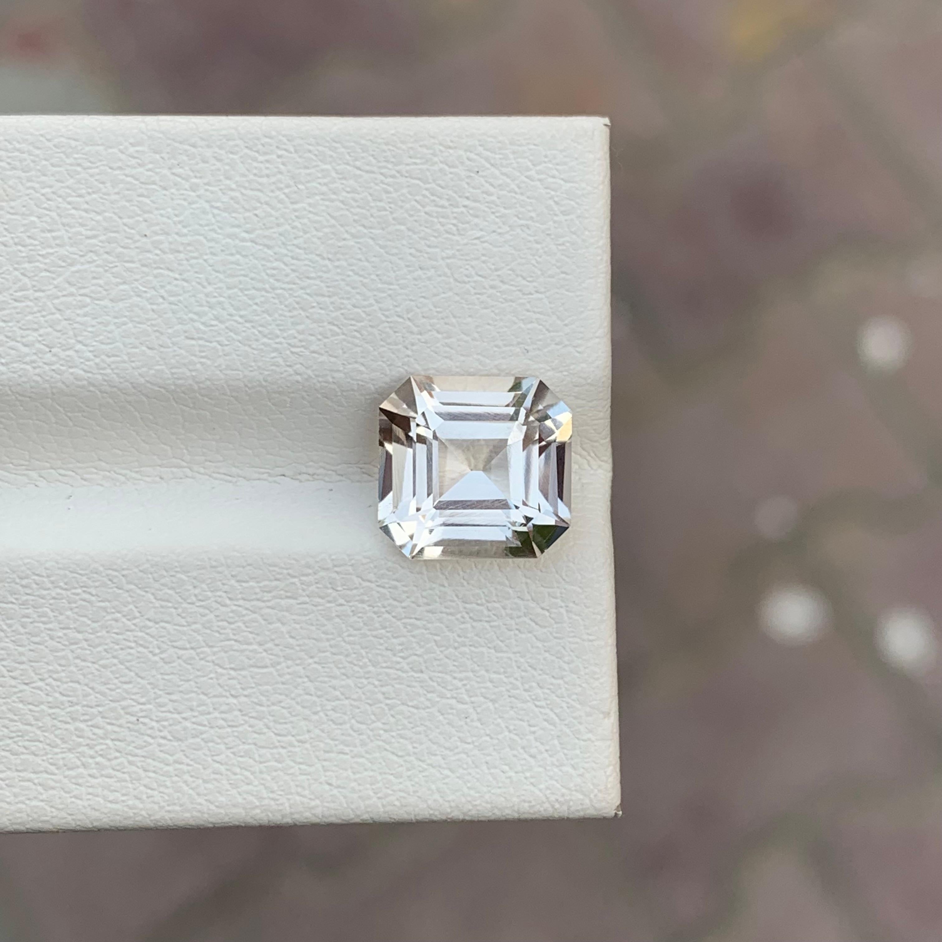 3,85 Karat natürlicher loser Goldtopas Asscher Form Edelstein für Ring für Damen oder Herren im Angebot