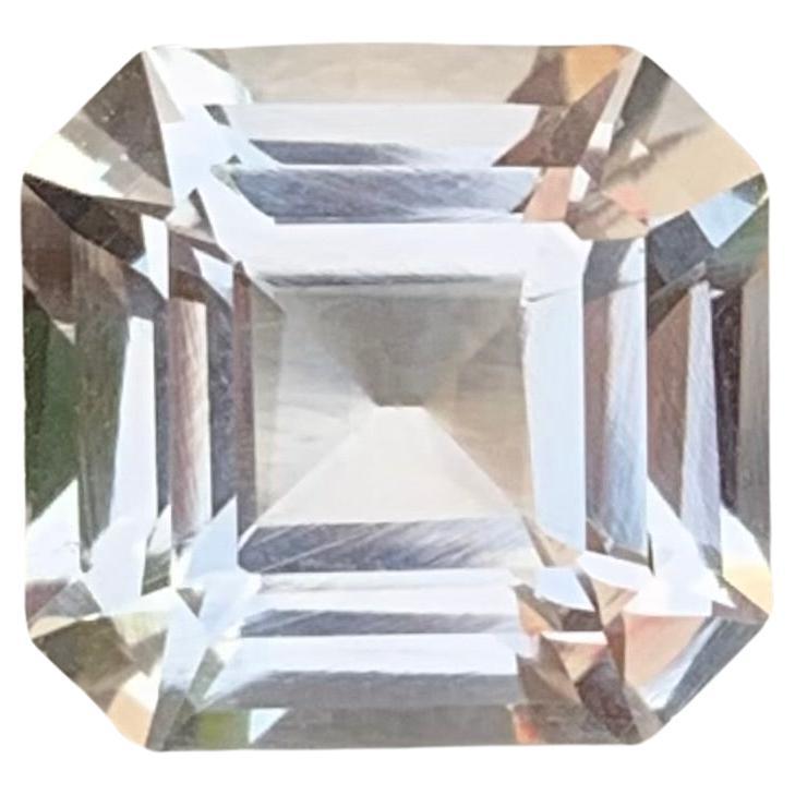 3.85 Carat Natural Loose Golden Topaz Asscher Shape Gem For Ring