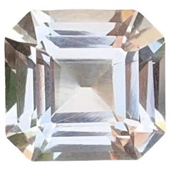 3.85 Carat Natural Loose Golden Topaz Asscher Shape Gem For Ring