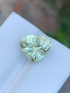 3.85 Carat Natural Loose Heliodor Heart Shape Gemstone