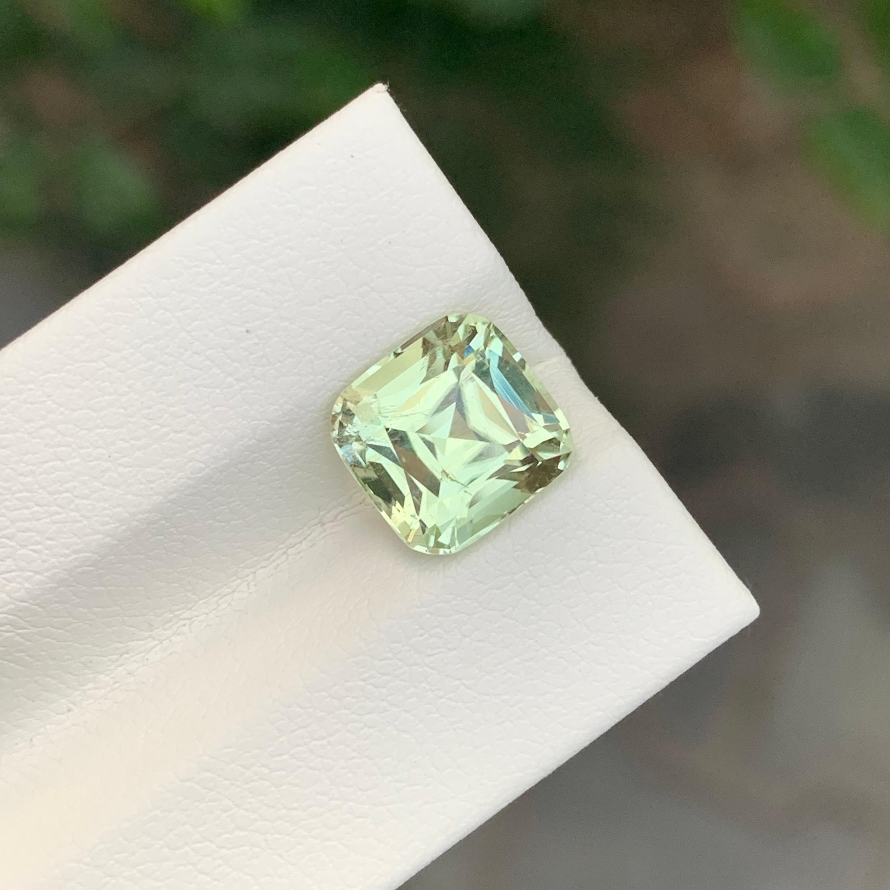 Tourmaline jaune citron naturelle taille coussin de 3,85 carats Neuf - En vente à Peshawar, PK