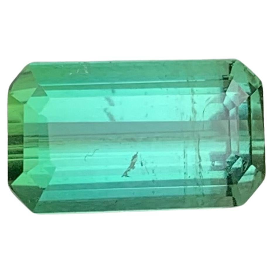 3.85 Quilates Turmalina Verde Menta Natural Suelta Gema Forma Esmeralda Para Joyería