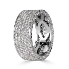 3.85 Carat Round Brilliant Band  A Classic Statement Eternity Diamond Ring