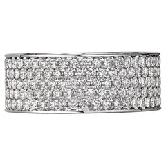 3.85 Carat Round Brilliant Band  A Classic Statement Eternity Diamond Ring